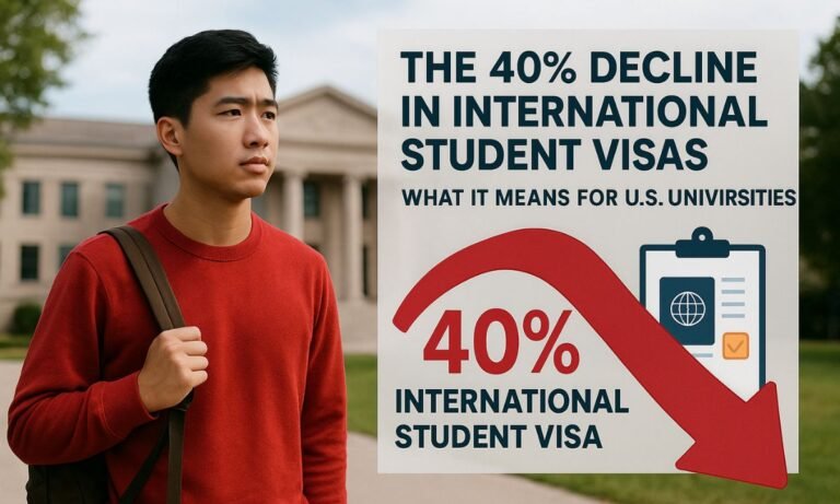 The 40% Decline in International Student Visas: What It Means for U.S. Universities
